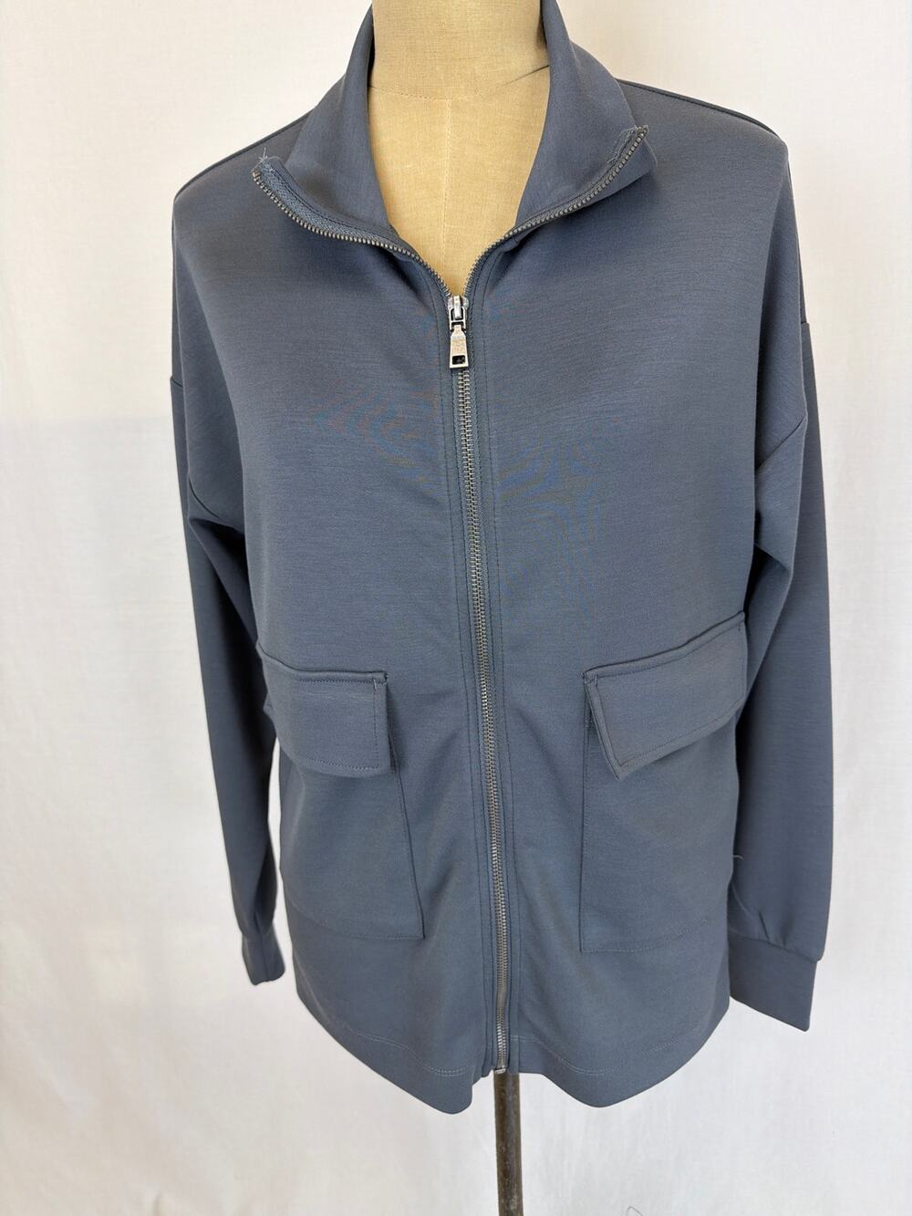NWT Soya Concept Concrete Grey Modal Work Out / Casual Jacket Small #0518